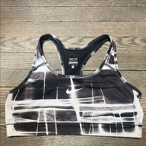 Nike Pro Abstract Black and White Sports Bra